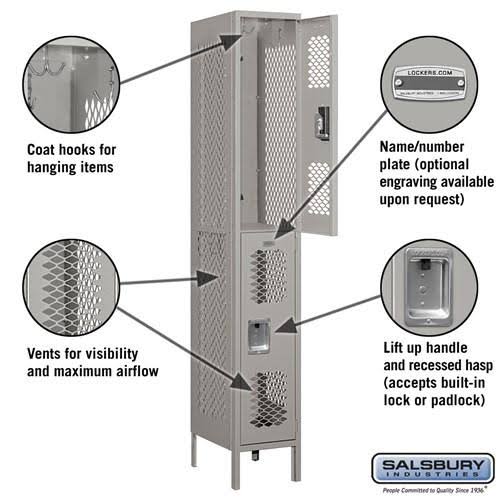Blue Vented Metal Locker G94076