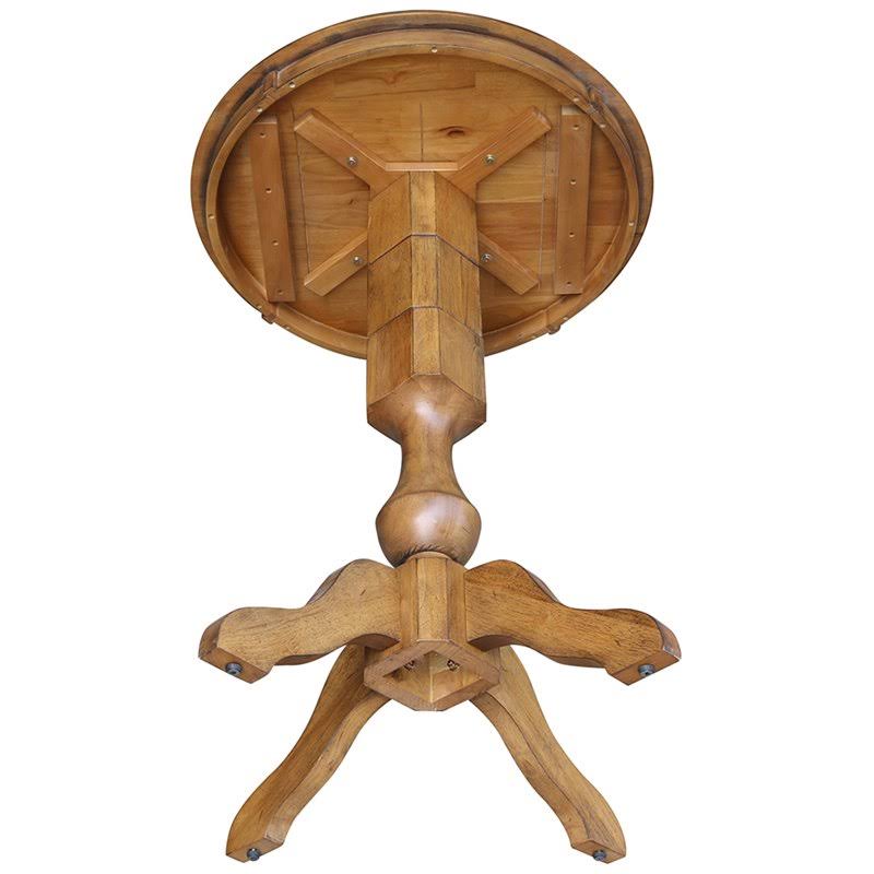 Round Pedestal Bar Table in Pecan M1749