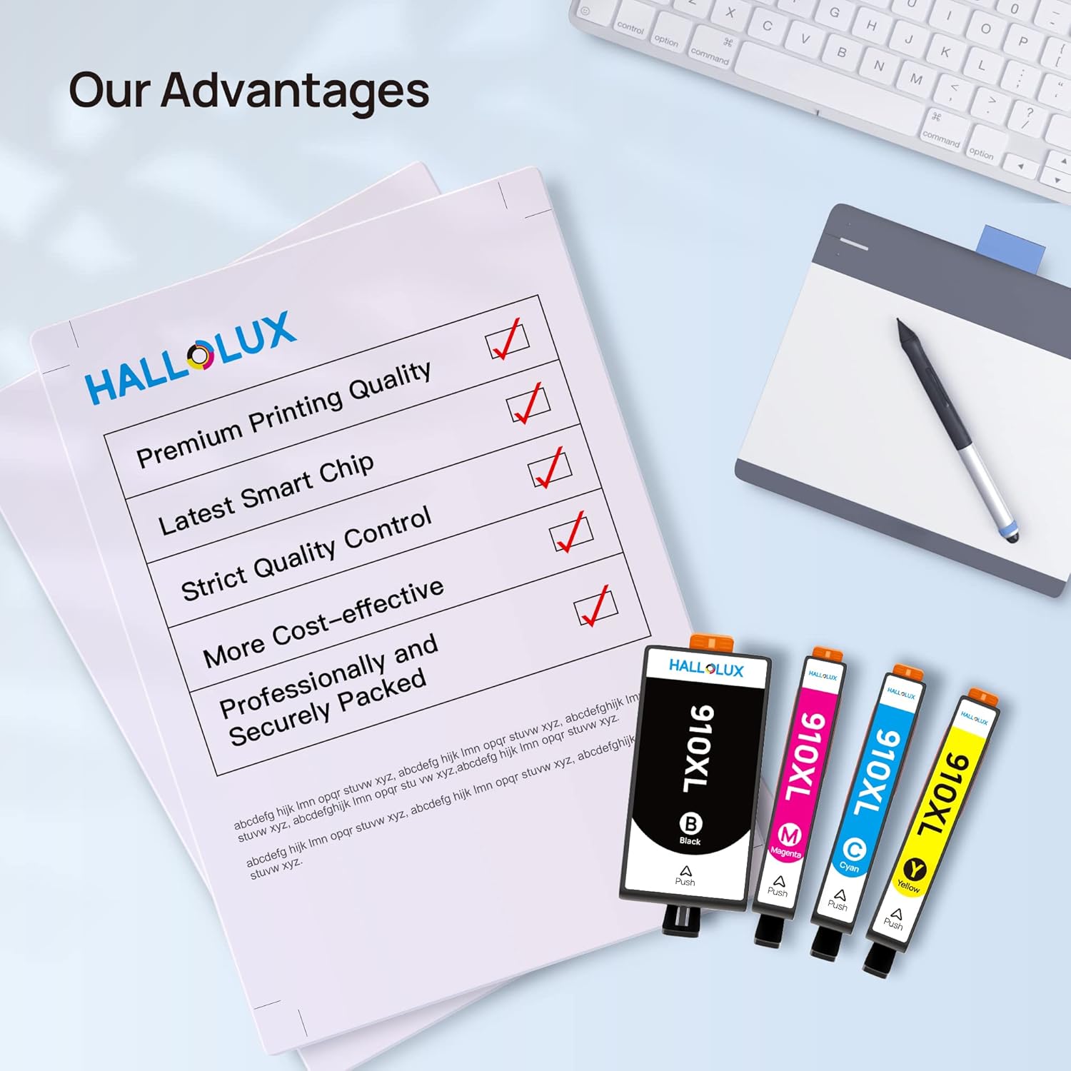 HP 910 XL Ink Cartridges Combo Pack (4 Pack) W431200