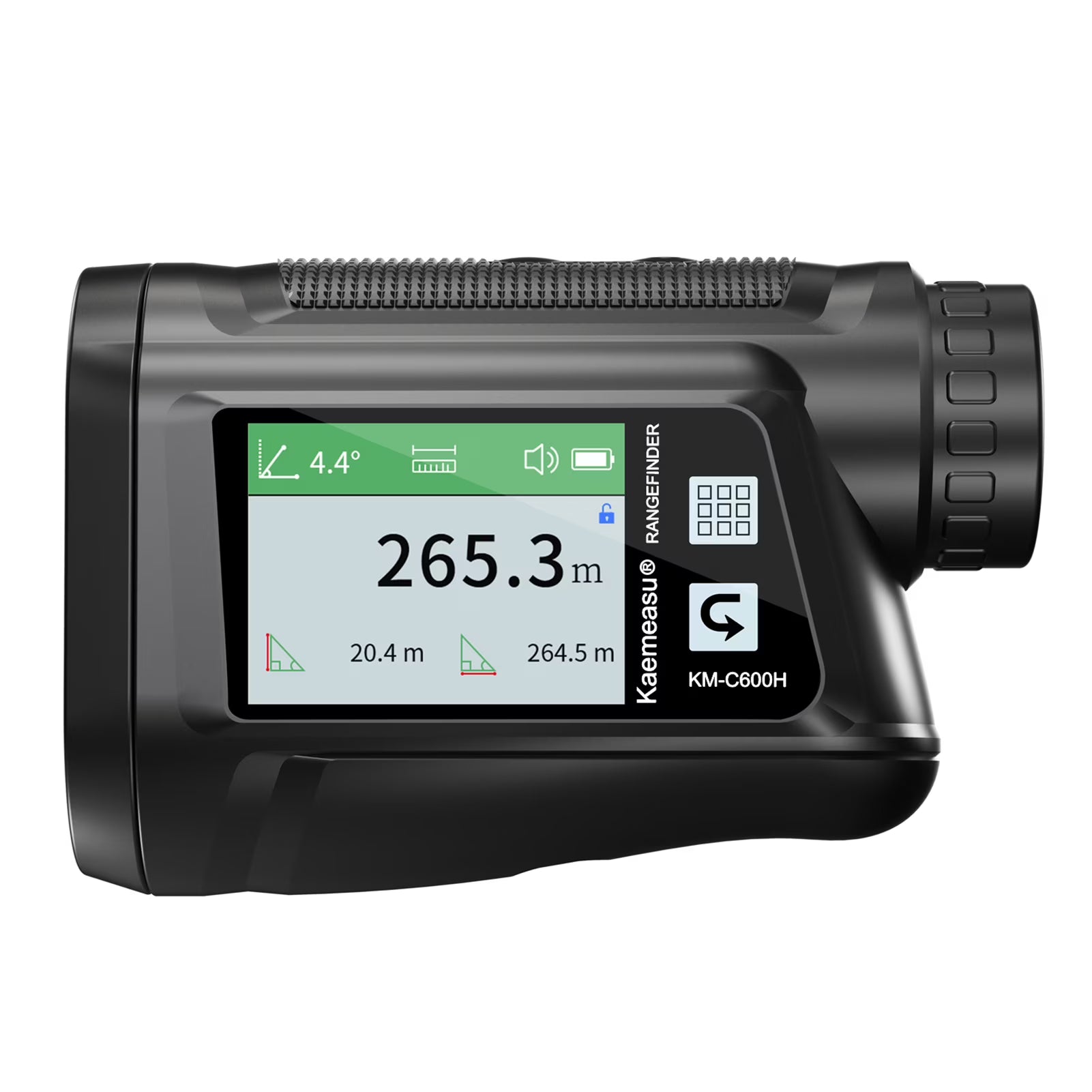 6X Magnification Rangefinder with LCD Touch Screen, USB Rechargeable, 600M Range, Black G889