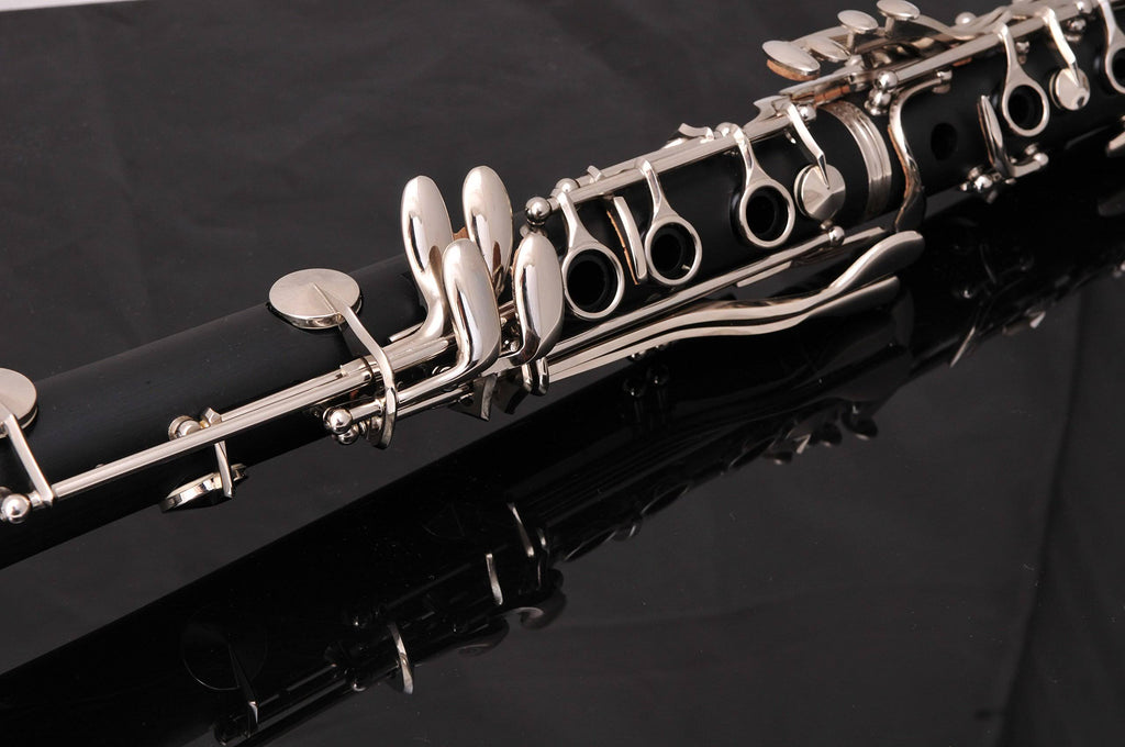 Black Clarinet with Second Barrel, 11 Reeds, 8 Pads, Case Z6653