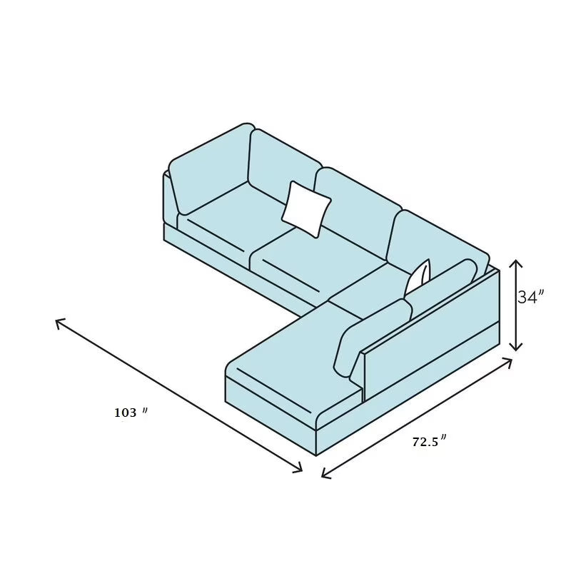 3 PC Sectional Sofa Set D160778
