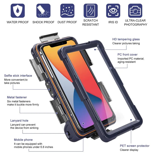 Waterproof Protective Case for Phones Up to 6.9 Inch U249