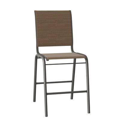 Textured Black Stacking Patio Dining Side Chair M897