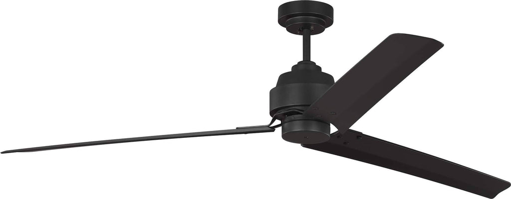 68x22 Arcade Ceiling Fan Midnight Black Polished Nickel M7574