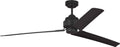68x22 Arcade Ceiling Fan Midnight Black Polished Nickel M7574