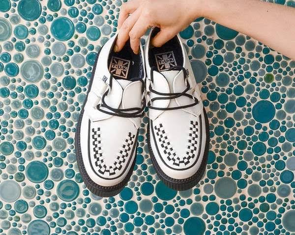 White Leather Creeper Shoes G326871