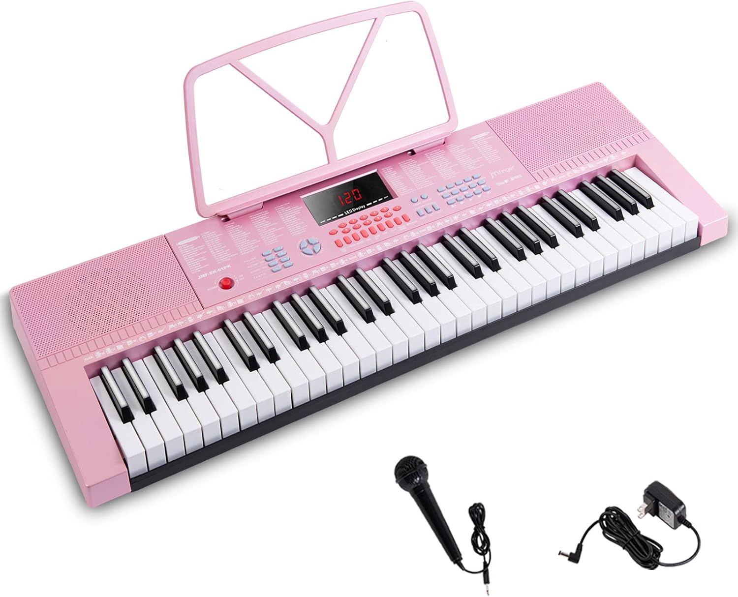 Pink 61 Electronic Digital Piano Keyboard O256