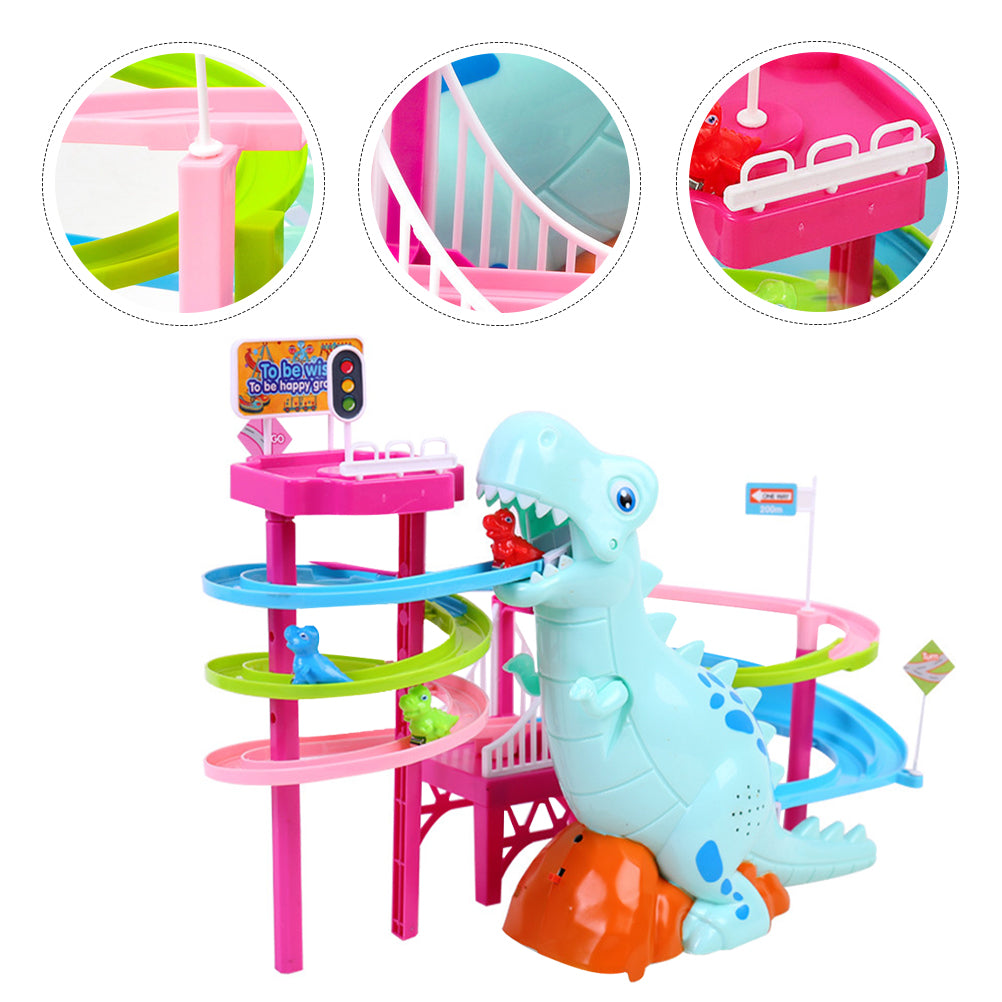 Track Dinosaur Kids Climbing Toys Race Electric Music Stairs Animal Set J193455