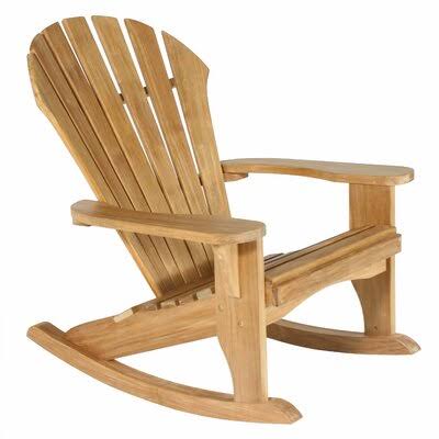 Solid Wood Rocking Adirondack Chair I130
