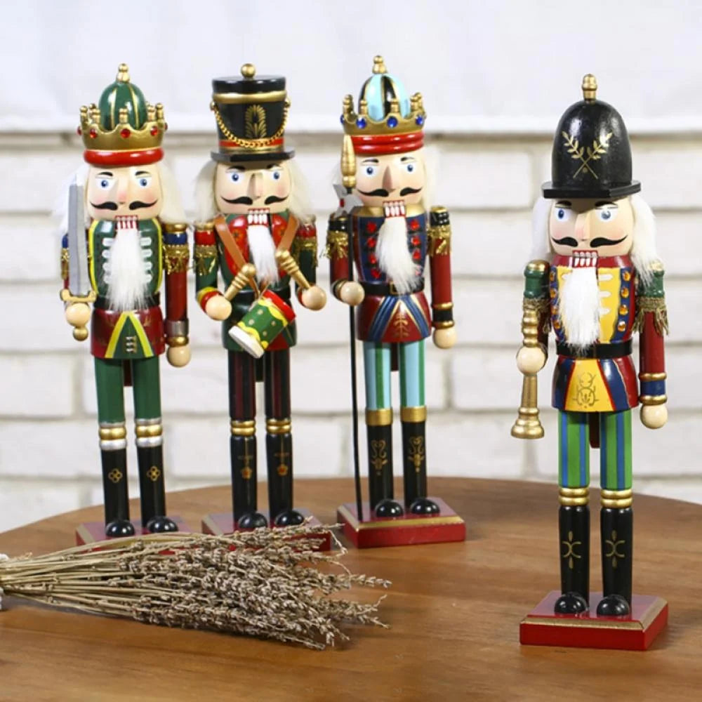 12/14/15inch Wooden Nutcracker Soldier Christmas Decoration Q1692