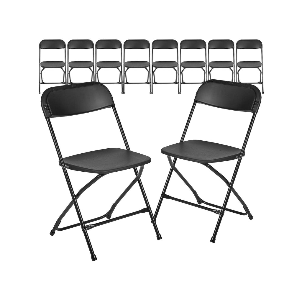 Black Plastic Folding Chair Q2982