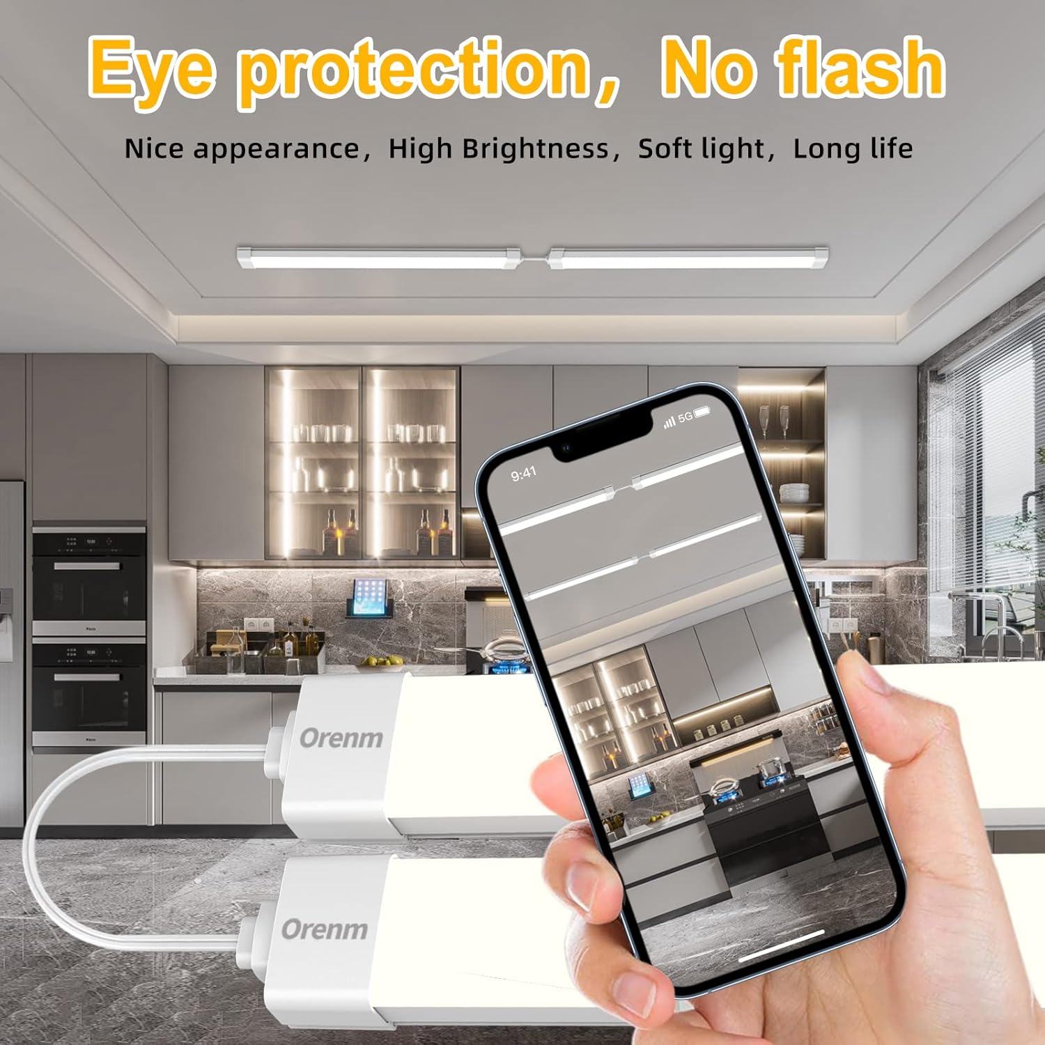 2FT 18W 5000K Waterproof LED Tube Light with Switch Cord A55903