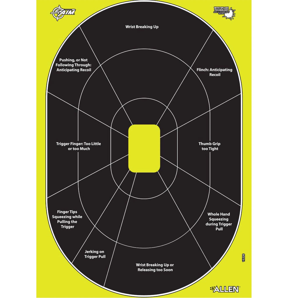 Splash Firearm Shooting Targets, 100-Pack, Black V882