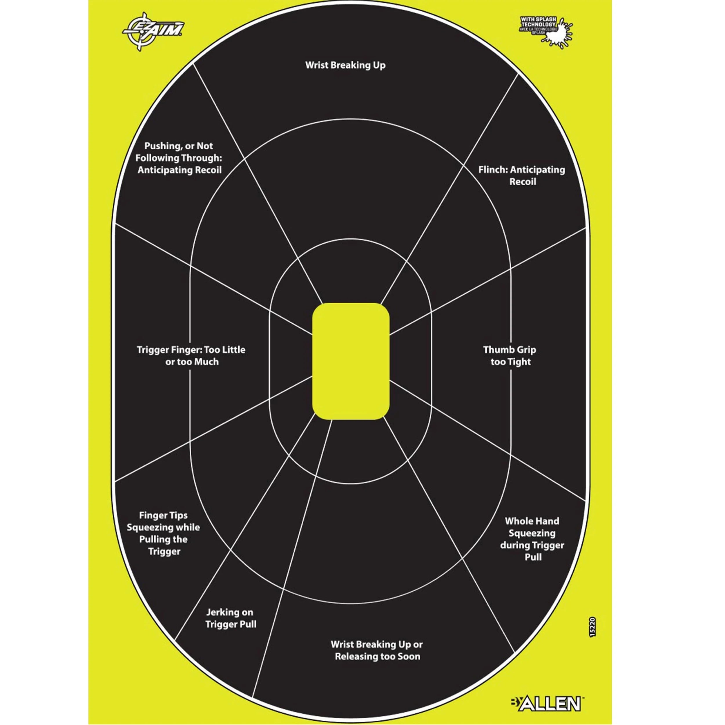 Splash Firearm Shooting Targets, 100-Pack, Black V882
