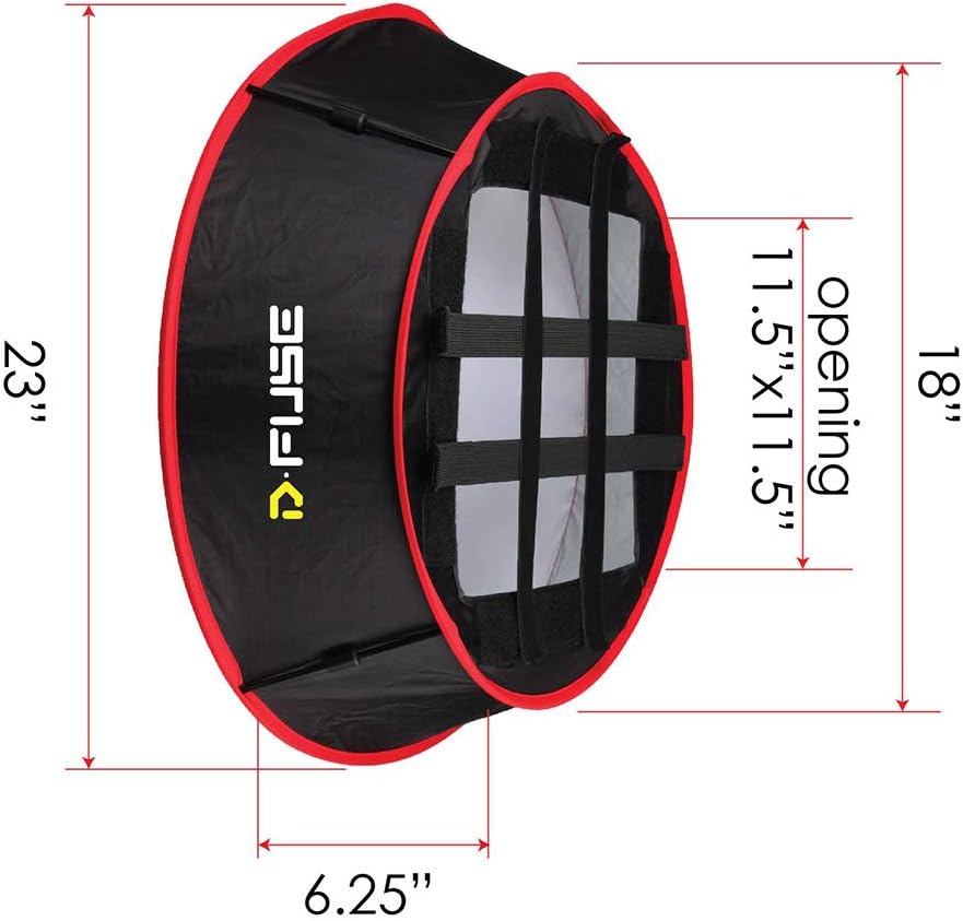 Circle Large LED Light Panel Softbox with Circle Grid, 11.5"x11.5", Pack of 2 H432653