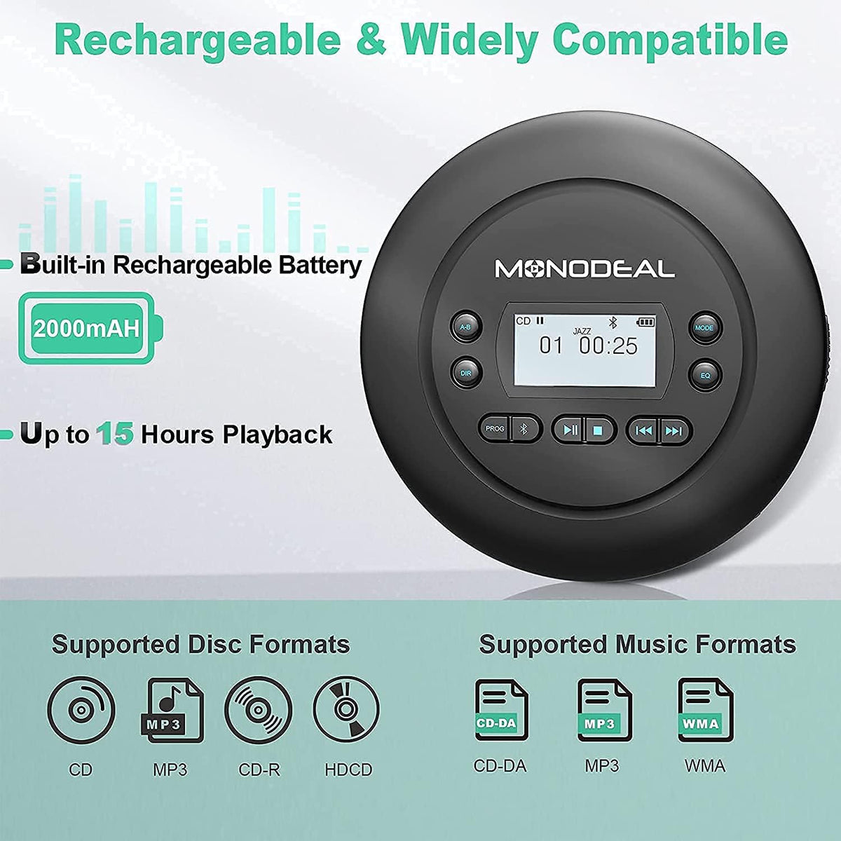 Portable Bluetooth CD Player T9663