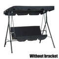 3-Person Metal Porch Swing Bench with Canopy Q967