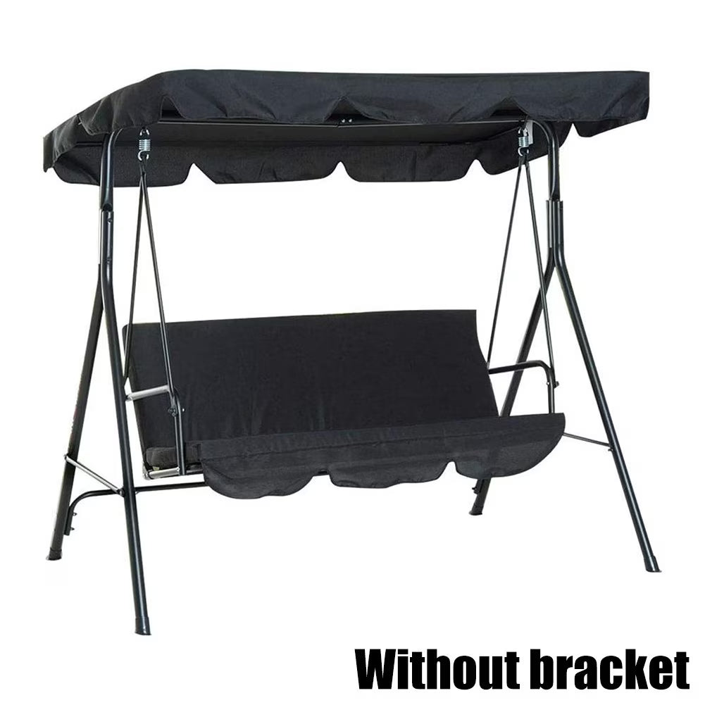 3-Person Metal Porch Swing Bench with Canopy Q967