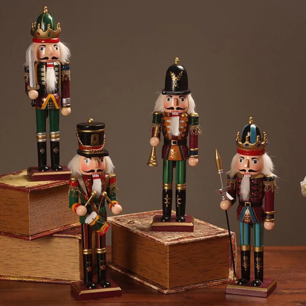 12/14/15inch Wooden Nutcracker Soldier Christmas Decoration Q1692