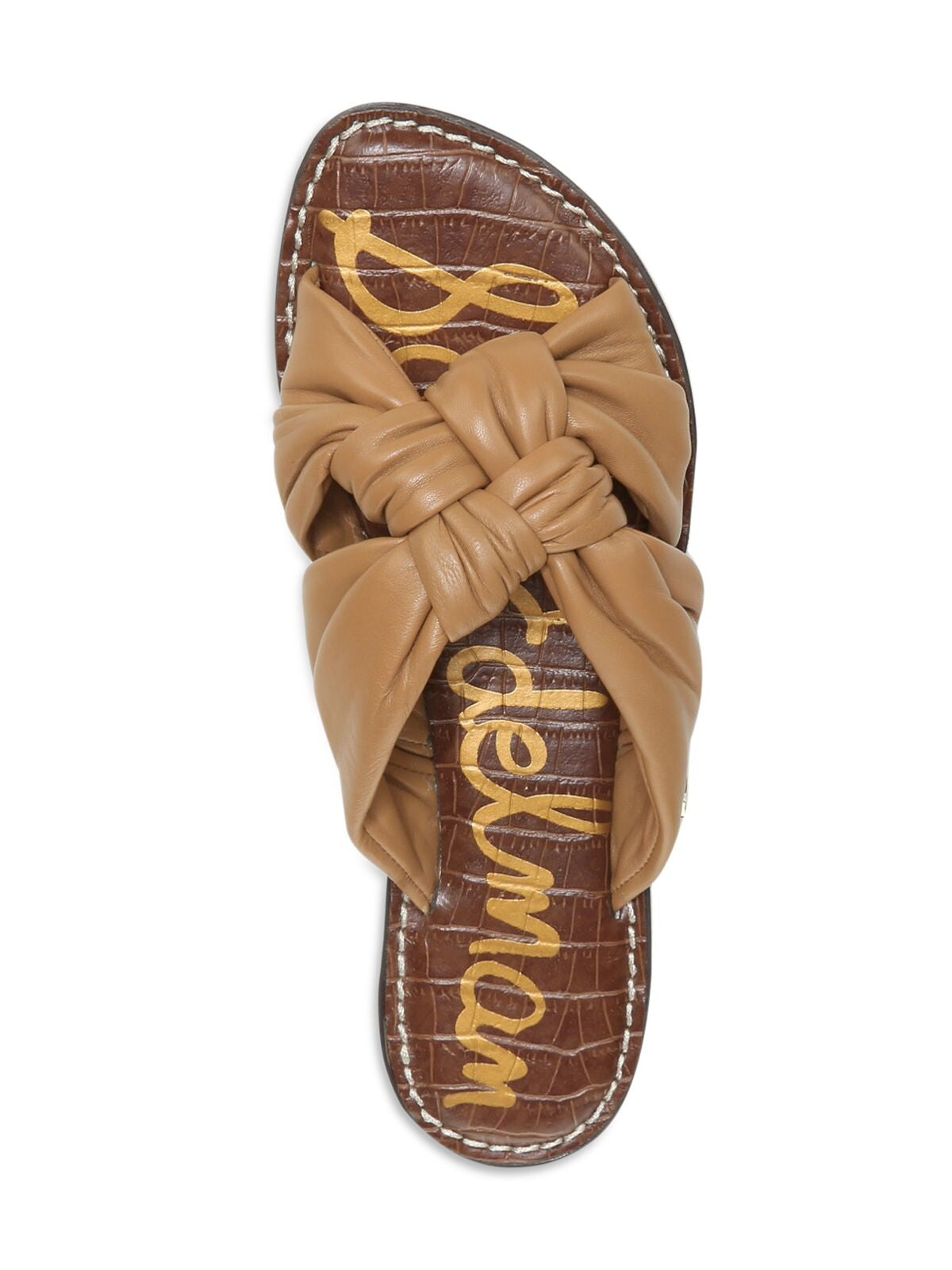 Brown Leather Slide Sandals H646044