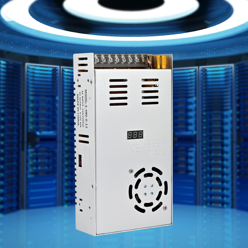 480W DC Output 0-12V Adjustable Switching Power Supply Pack of 2 T63885