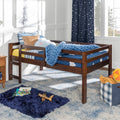 Twin Solid Wood Low Loft Bed Walnut X614