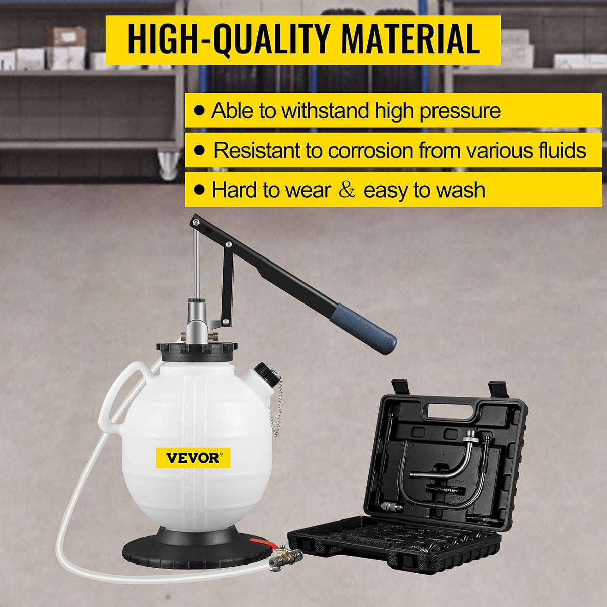 7.5L Transmission Fluid Pressure Bleeder Tool Set with 15 PCS Adapters R32851