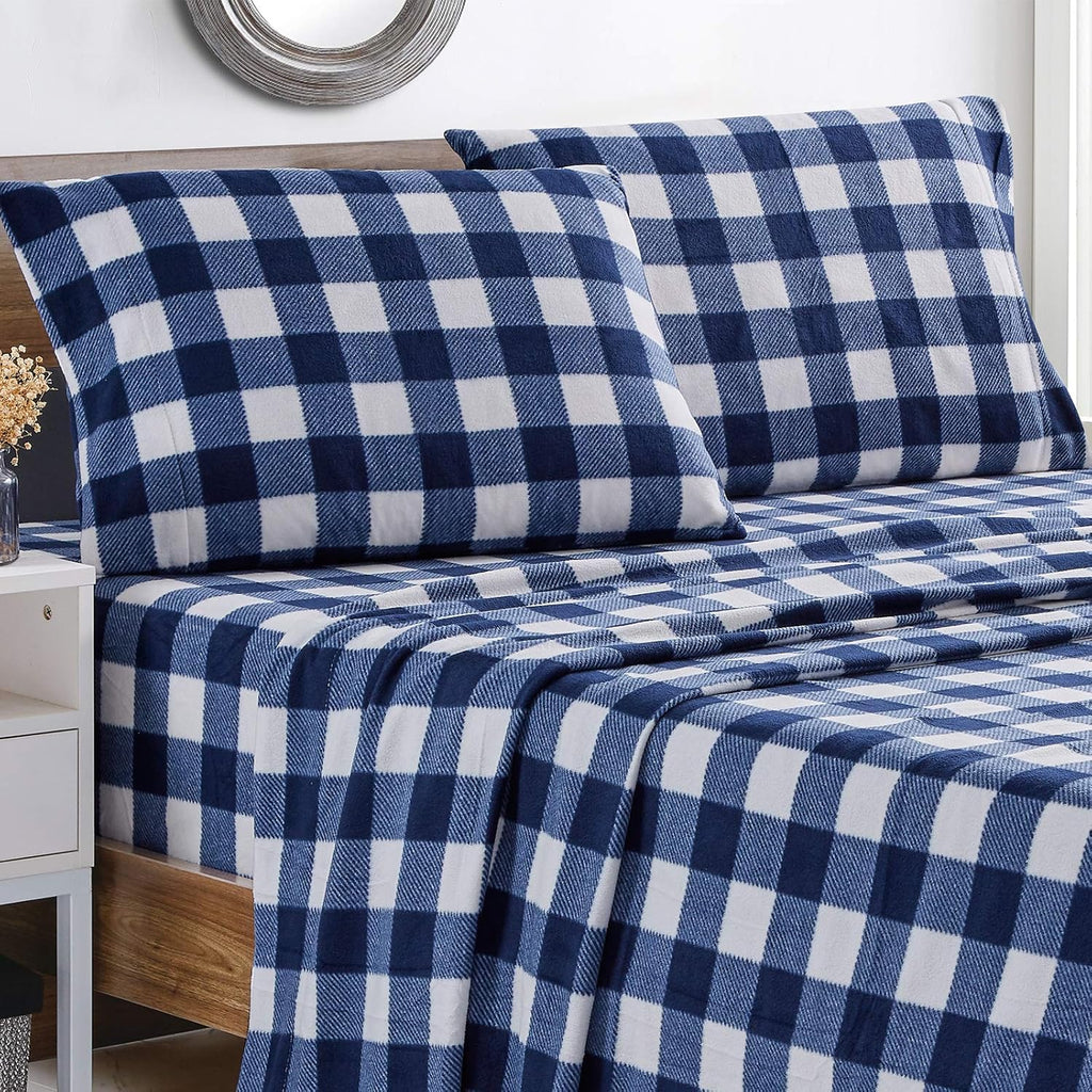 Leopard Full Polar Fleece Microfiber Bed Sheet Set, 4 Pcs Z247