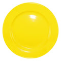 Yellow Stoneware Rolled Edge Wide Rim Plate - 24/Case D819