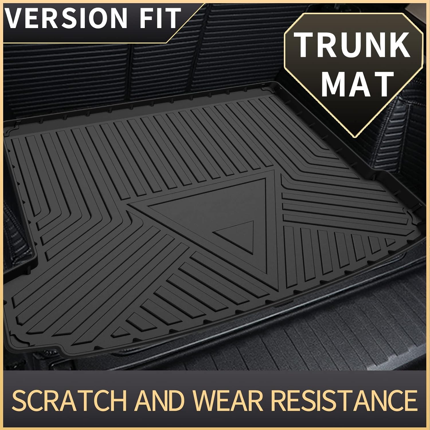 Black TPO Waterproof Rear Cargo Mat U378
