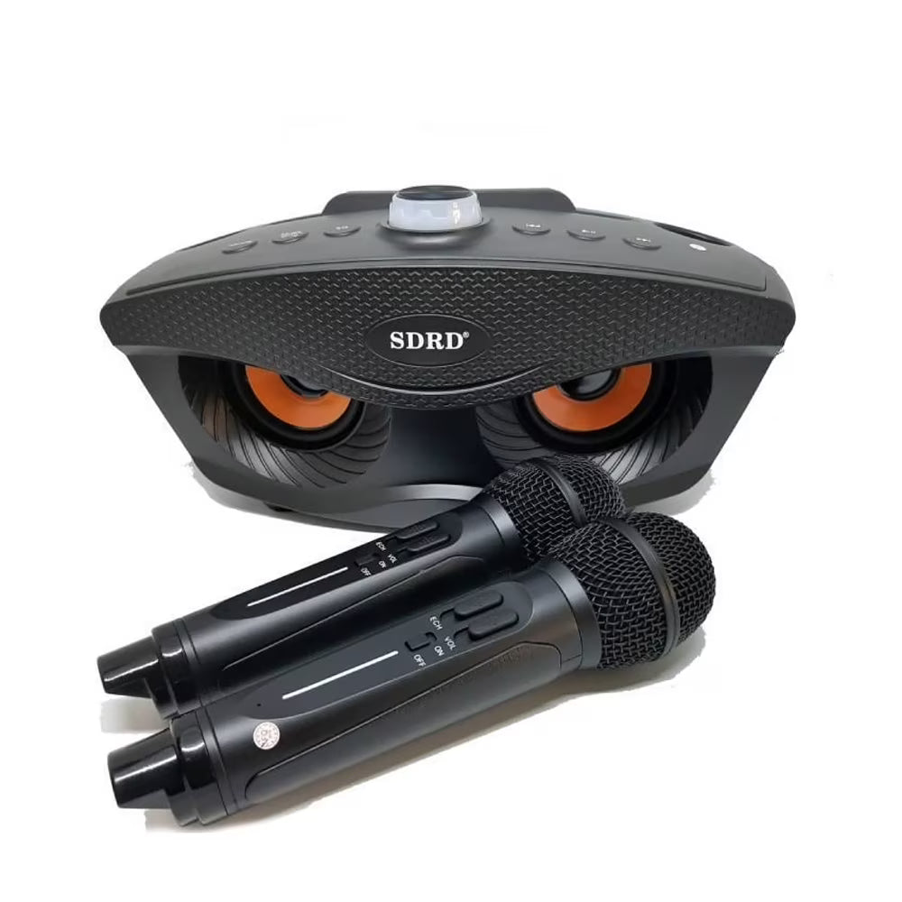 Portable Karaoke Speaker with 2 Wireless Mic C1377