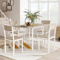 Beige 5 Piece Drop Leaf Dining Set Z706