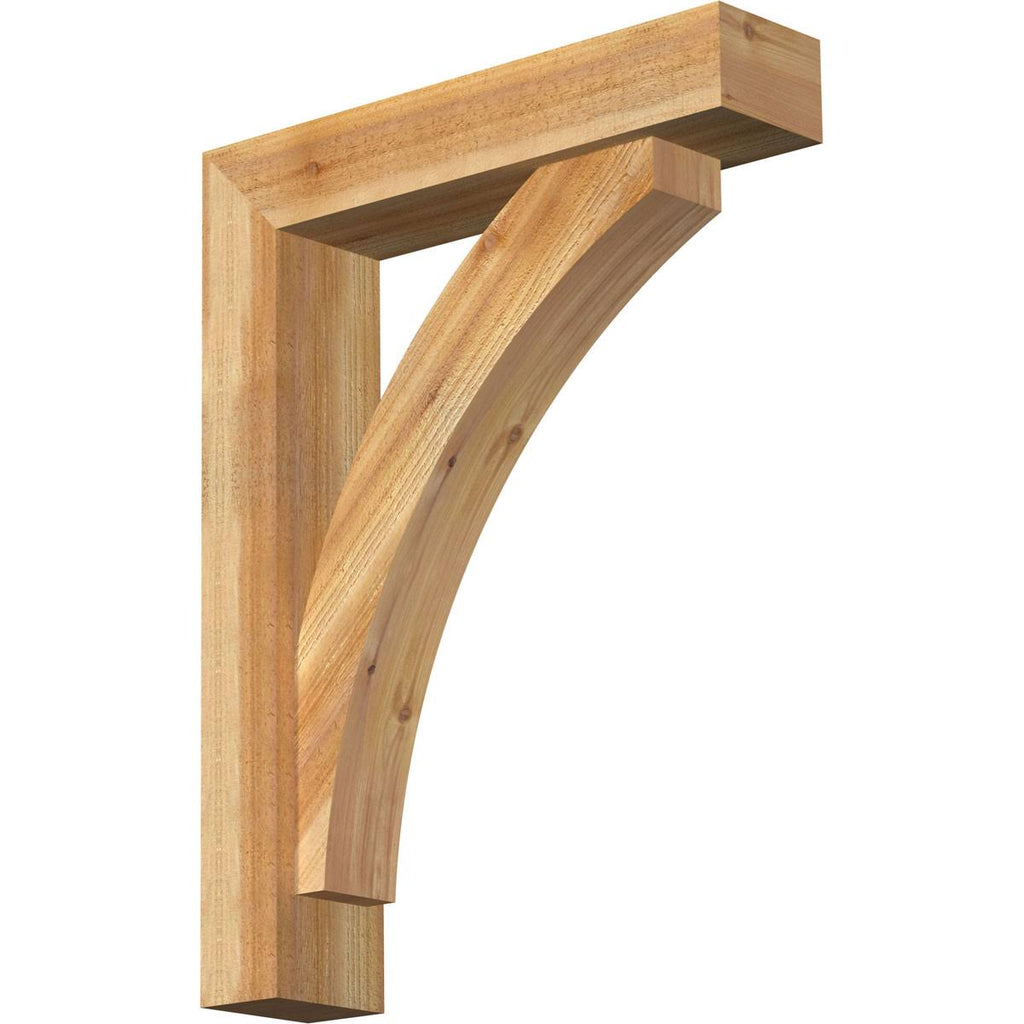 Rough Sawn Bracket with Offset Brace, Western Red Cedar D13169