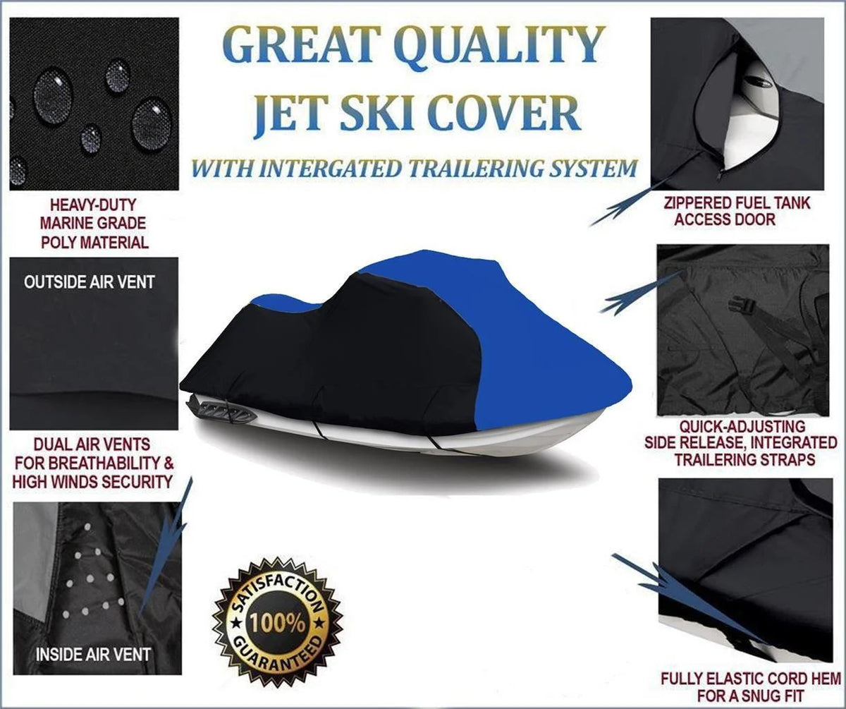 Heavy-Duty 600 Denier Jet Ski Cover 116"-119" 2-3 seat A397