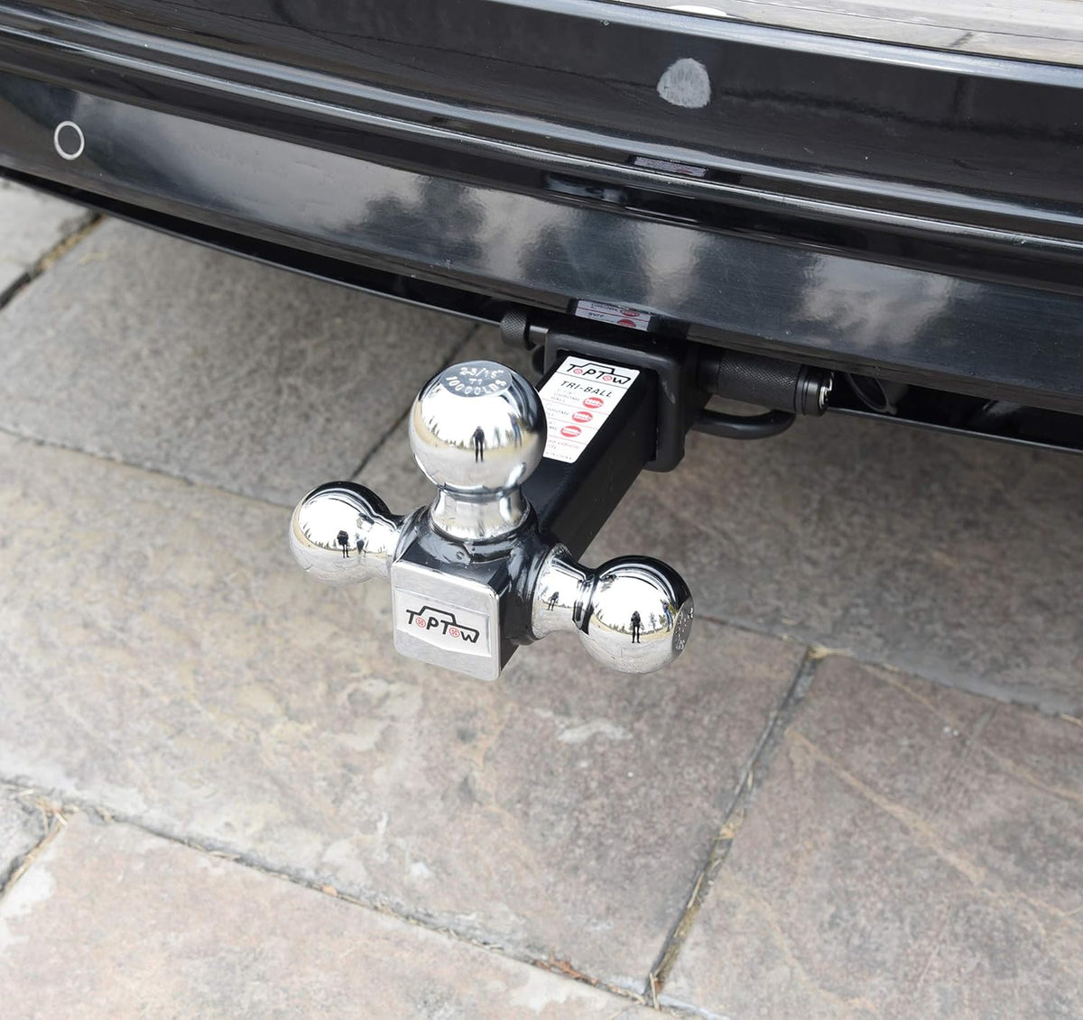 Tri Ball Hitch Mount, Chrome Balls, 2" Receiver, Pack of 2 A4362