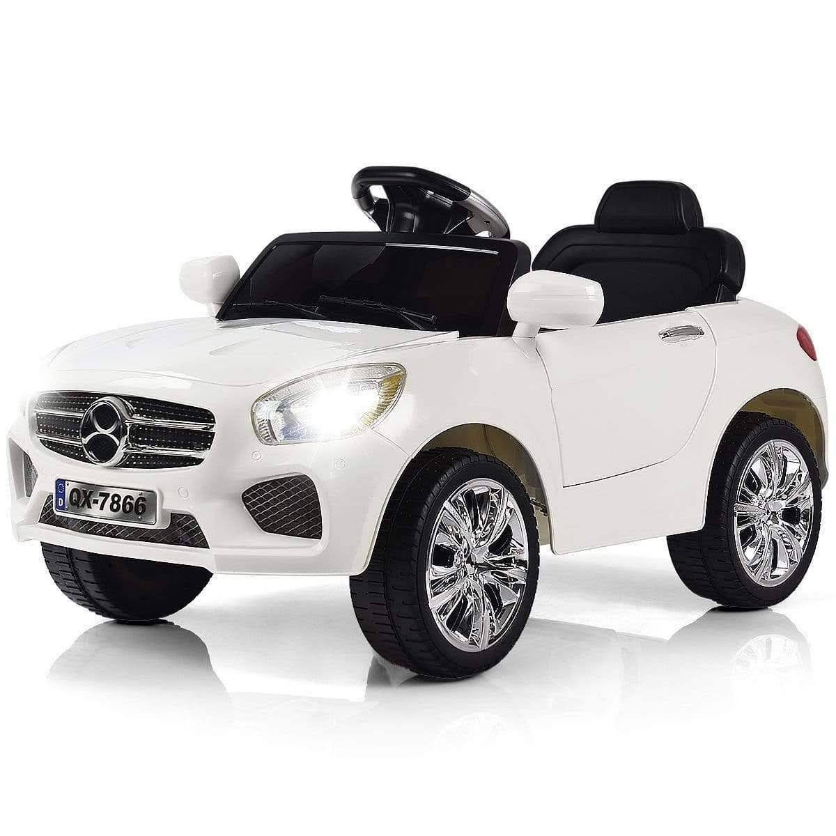 White 6V Kids Remote Control Riding Car C610022