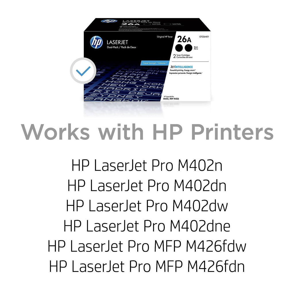 HP 26A Black Toner Cartridge 2-Pack L432