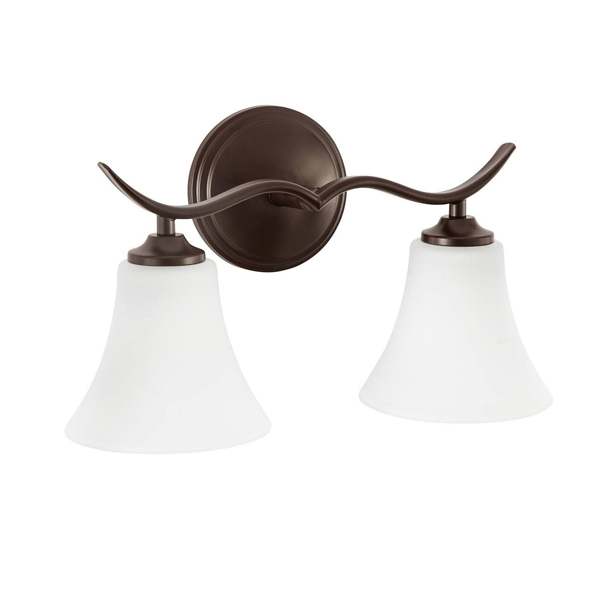Brushed Nickel 2-Light Bathroom Fixture S4686