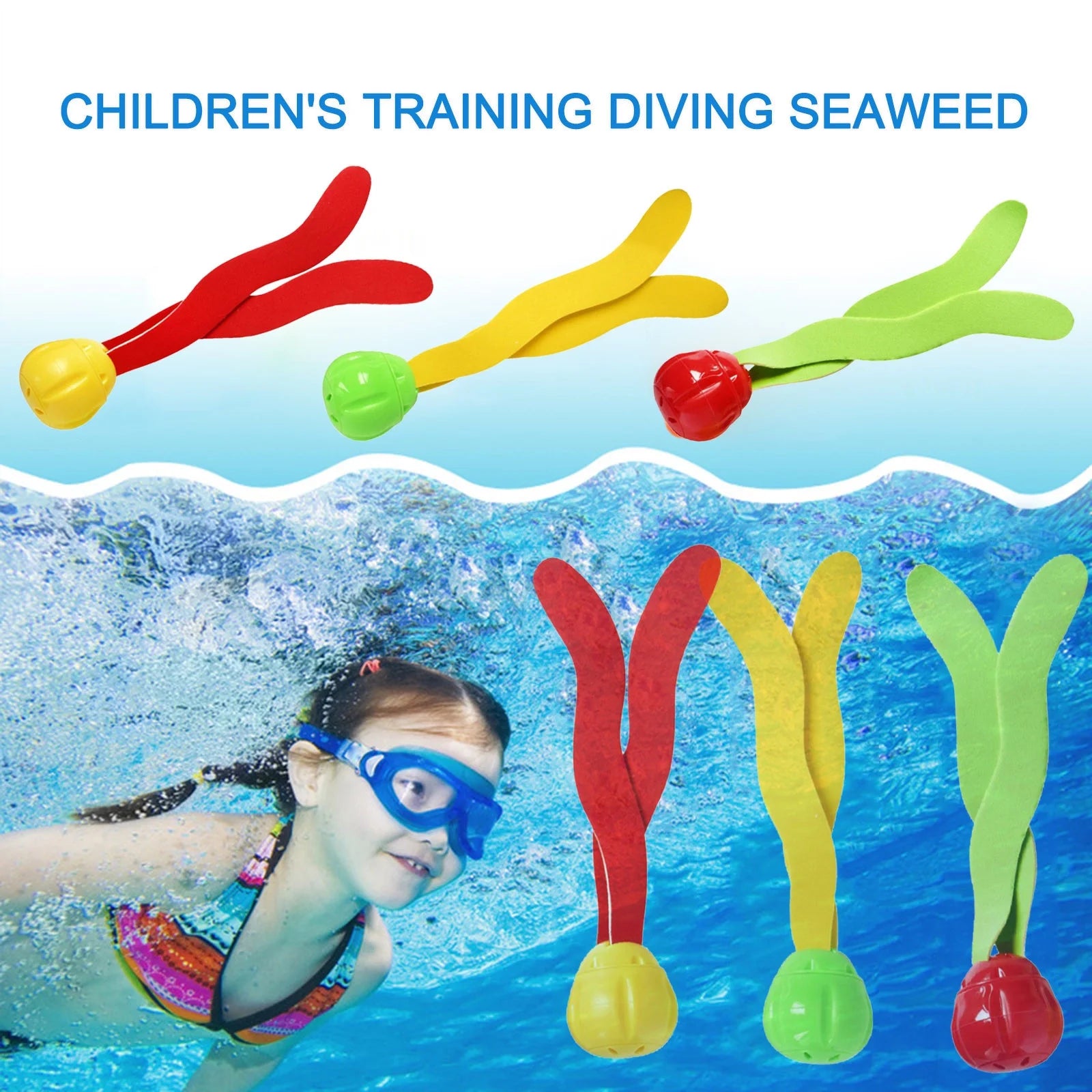 3PCS Diving Ball Streamers Swimming Pool Toys P244986