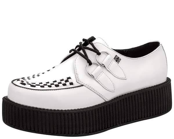 White Leather Creeper Shoes G326871