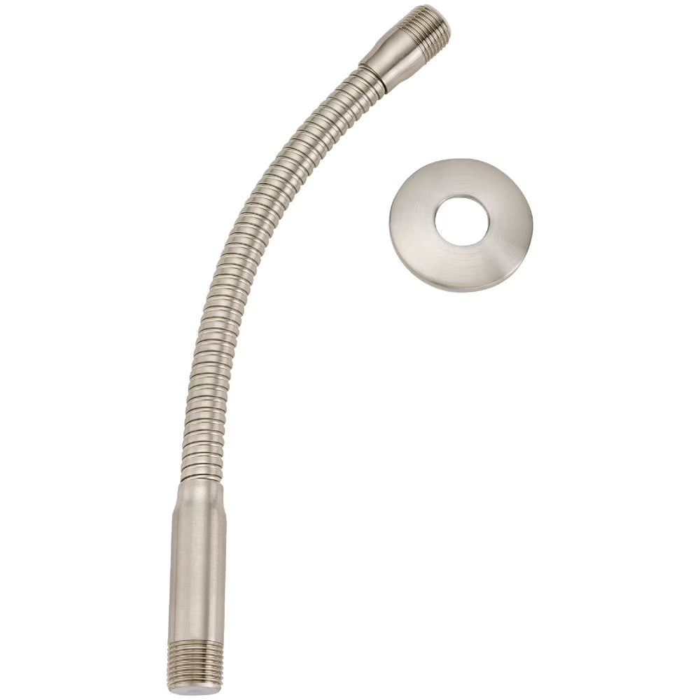 Brushed Nickel Flexible Shower Arm with Flange O32968