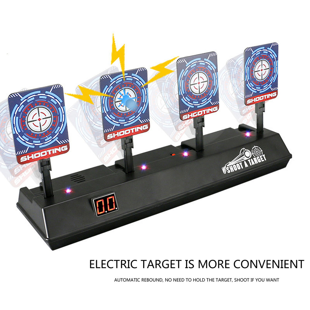 Electronic Scoring Shooting Targets, 4 Targets LED Light Auto Reset P15814