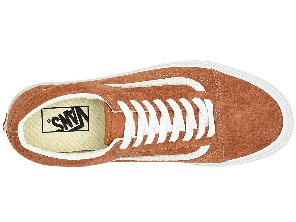 Leather Brown True White Pig Suede Old Skool Shoes F841