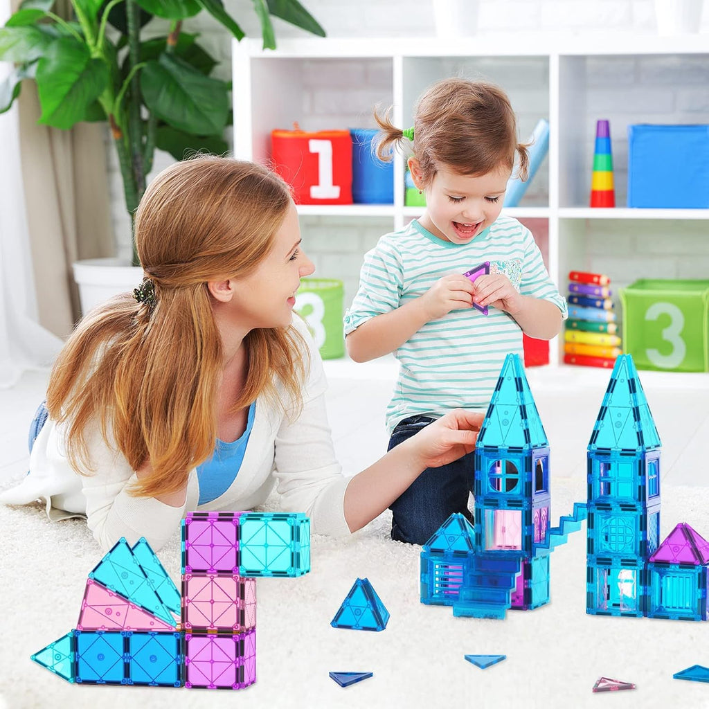 Magnetic Tiles 102Pcs Building Blocks Toy Castle Kit L80269