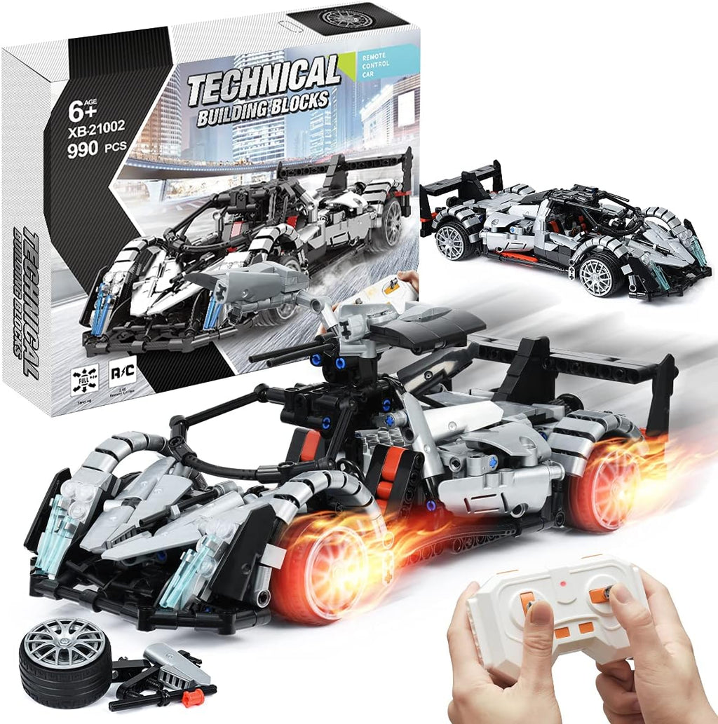 990PCS RC Car Model Kit Building Blocks Toys Remote Control Racing Car N8586