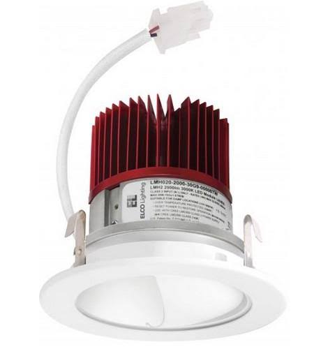 4 inch LED Light Engine with Wall Wash Reflector Trim White Ring Finish 1250 Lum L6026