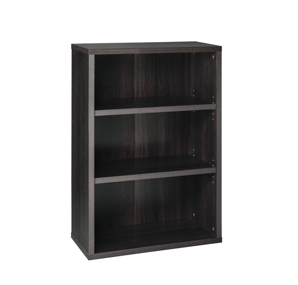 3-Shelf Bookcase Black Walnut J7799