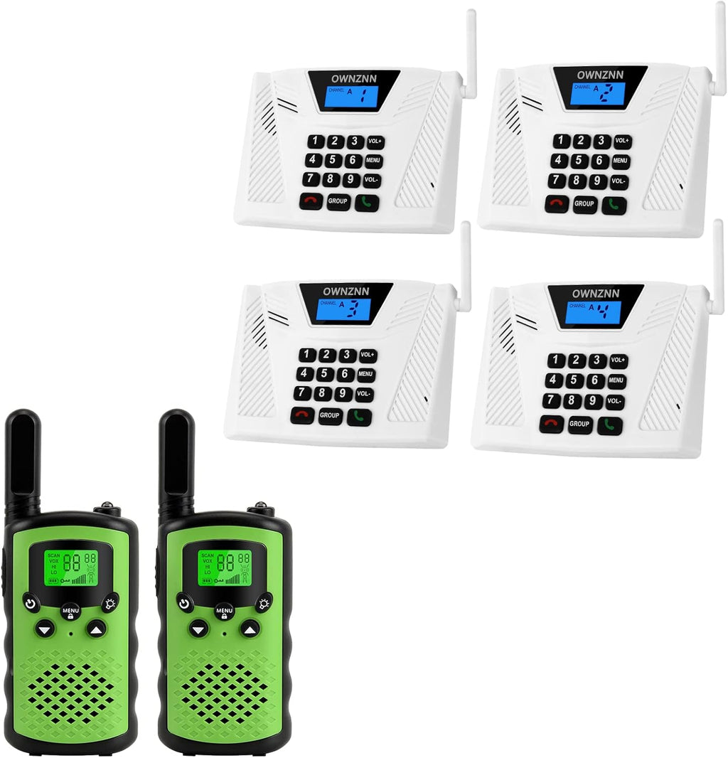 4 Pack+2Pack Wireless Intercom & Walkie Talkie for Kids X4229