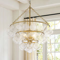 4-Light Dimmable Glass Chandelier W4084